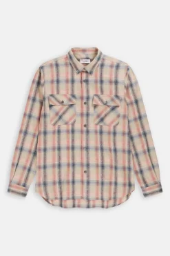 Closed Flannel Shirt rose dust Hot