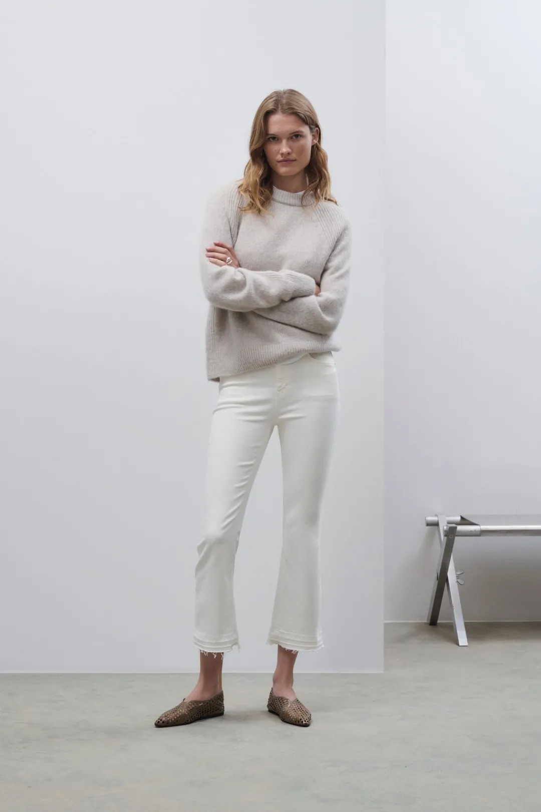 Closed Flared Jeans - Style Name Hi-Sun Ivory Sale