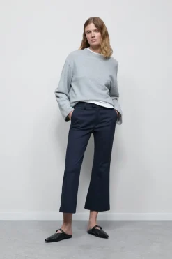 Closed Flared Pants - Style Name Wharton Dark night Outlet