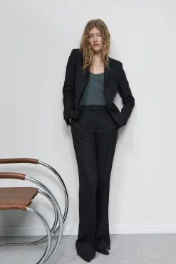 Closed Flared Pants - Style Name Denair Black Discount
