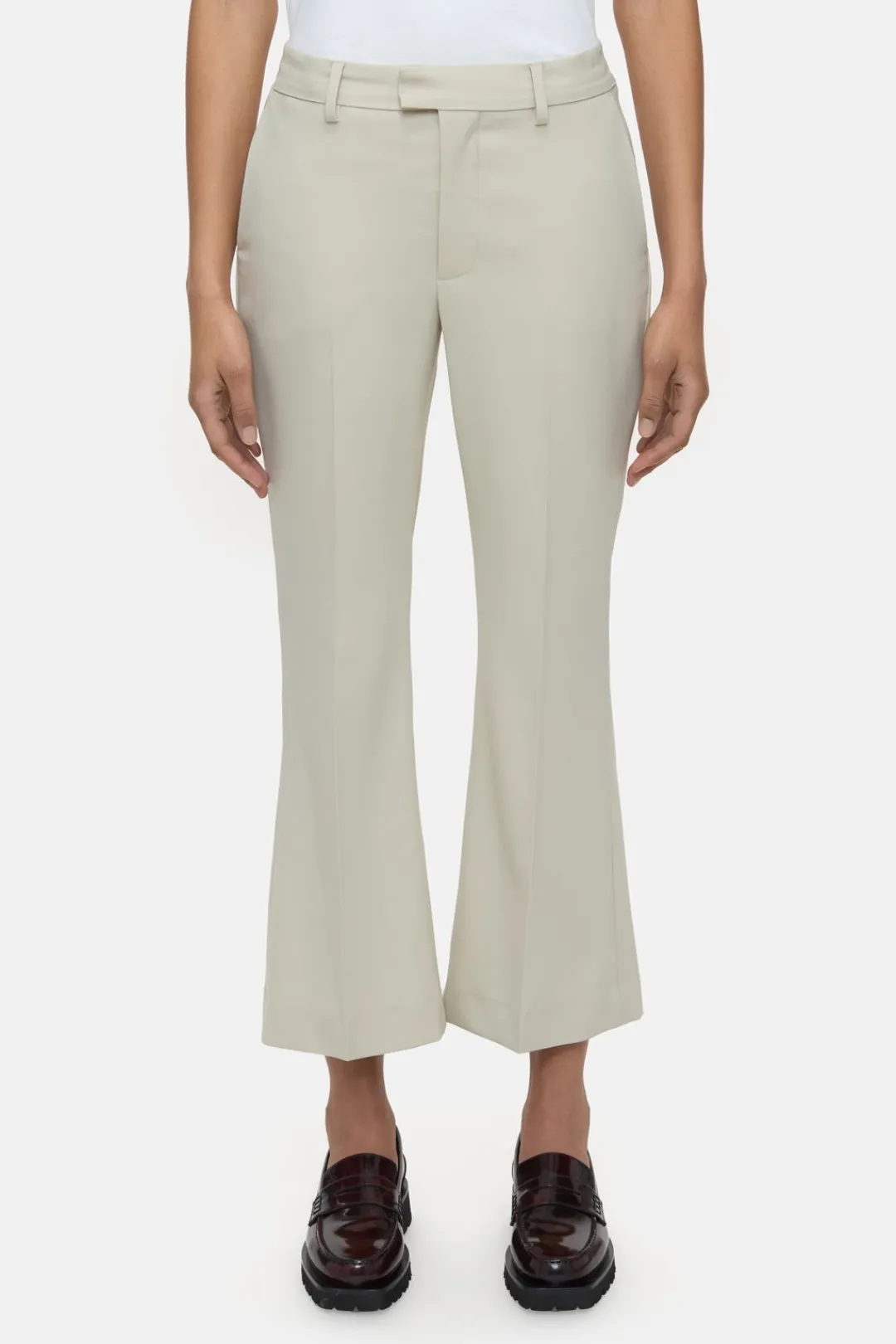 Closed Flared Pants - Style Name Wharton Pearl beige Best
