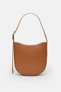 Closed Half Round Bag medium Biscotti brown Sale