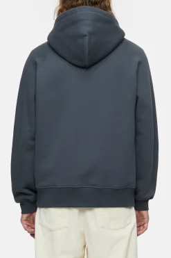 Closed Half-Zip Hoodie Shadow blue New