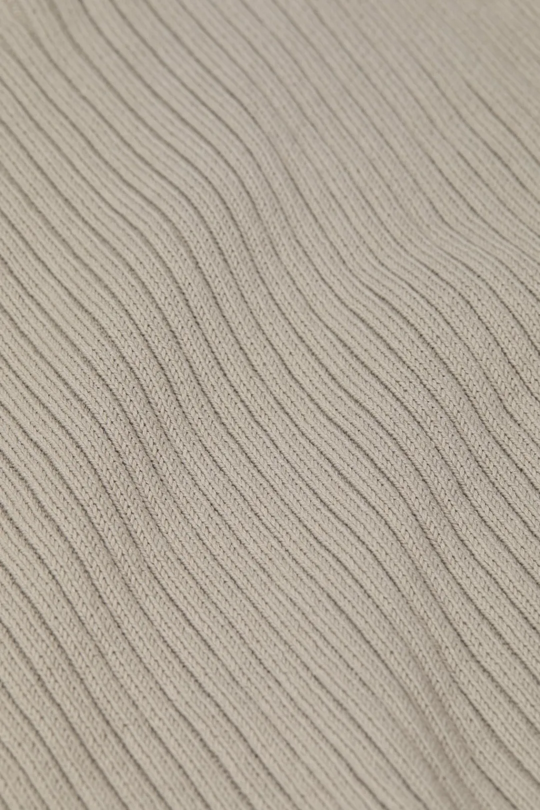 Closed Half-zip jumper in cotton blend Mud grey Discount