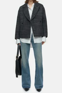 Closed Heringbone tweed jacket Black Hot