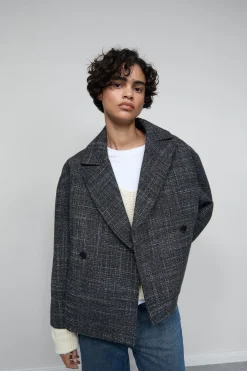 Closed Heringbone tweed jacket Black Hot