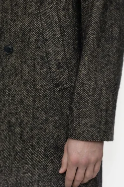 Closed Herringbone coat Black Outlet