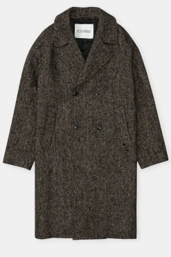 Closed Herringbone coat Black Outlet