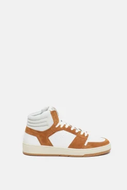 Closed High sneakers made from leather Tullamore brown New