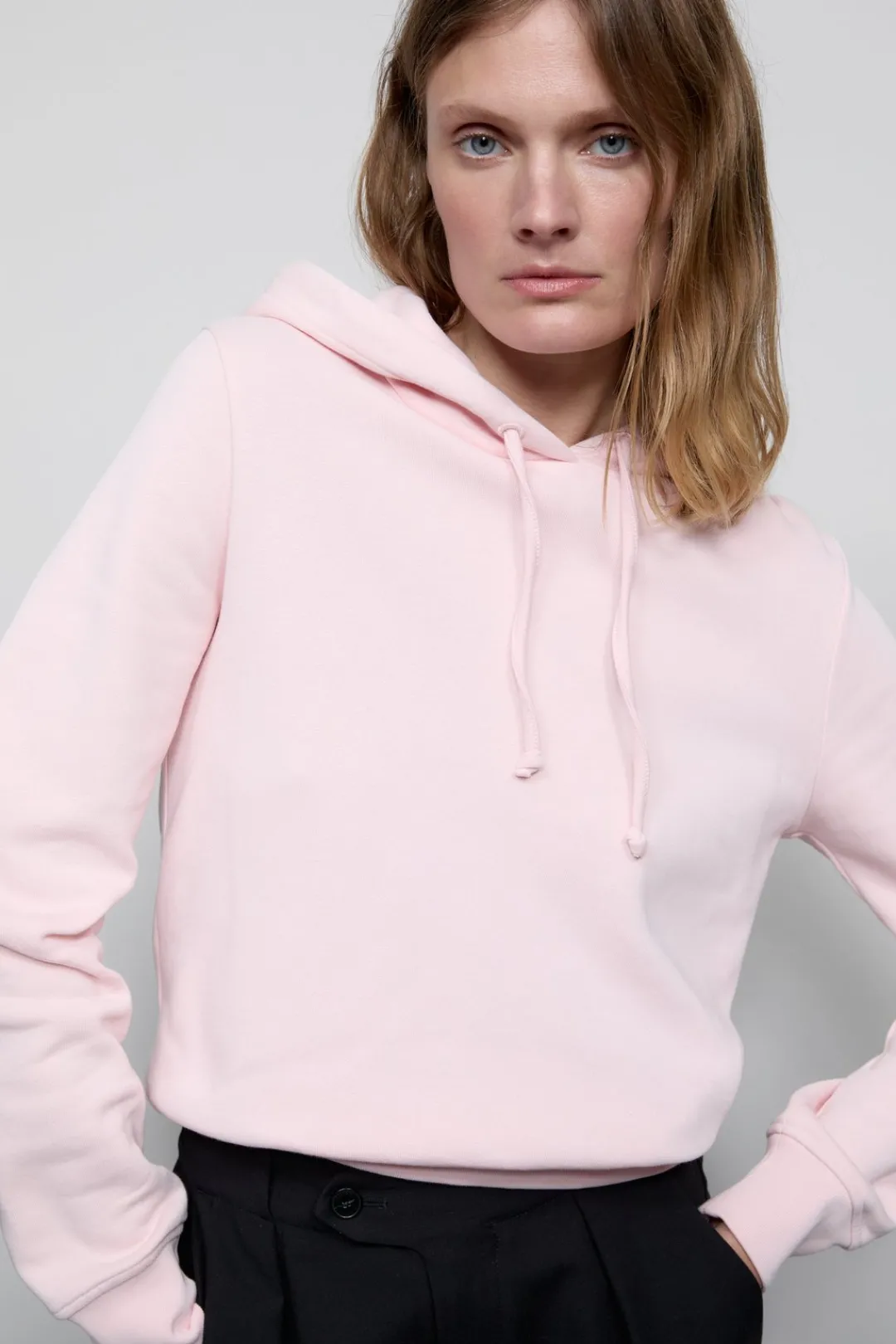 Closed Hoodie made from organic cotton English rose