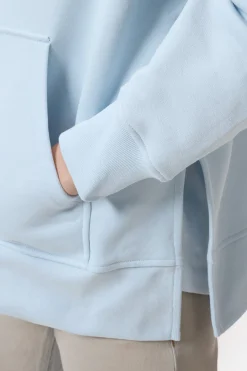Closed Hoodie made from organic cotton Light sky blue Online