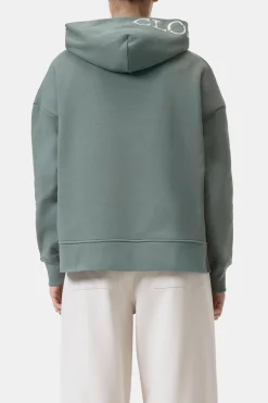 Closed Hoodie made from organic cotton Faded green Clearance
