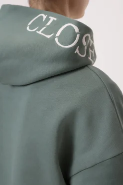 Closed Hoodie made from organic cotton Faded green Clearance