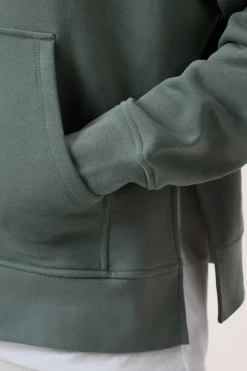 Closed Hoodie made from organic cotton Faded green Clearance