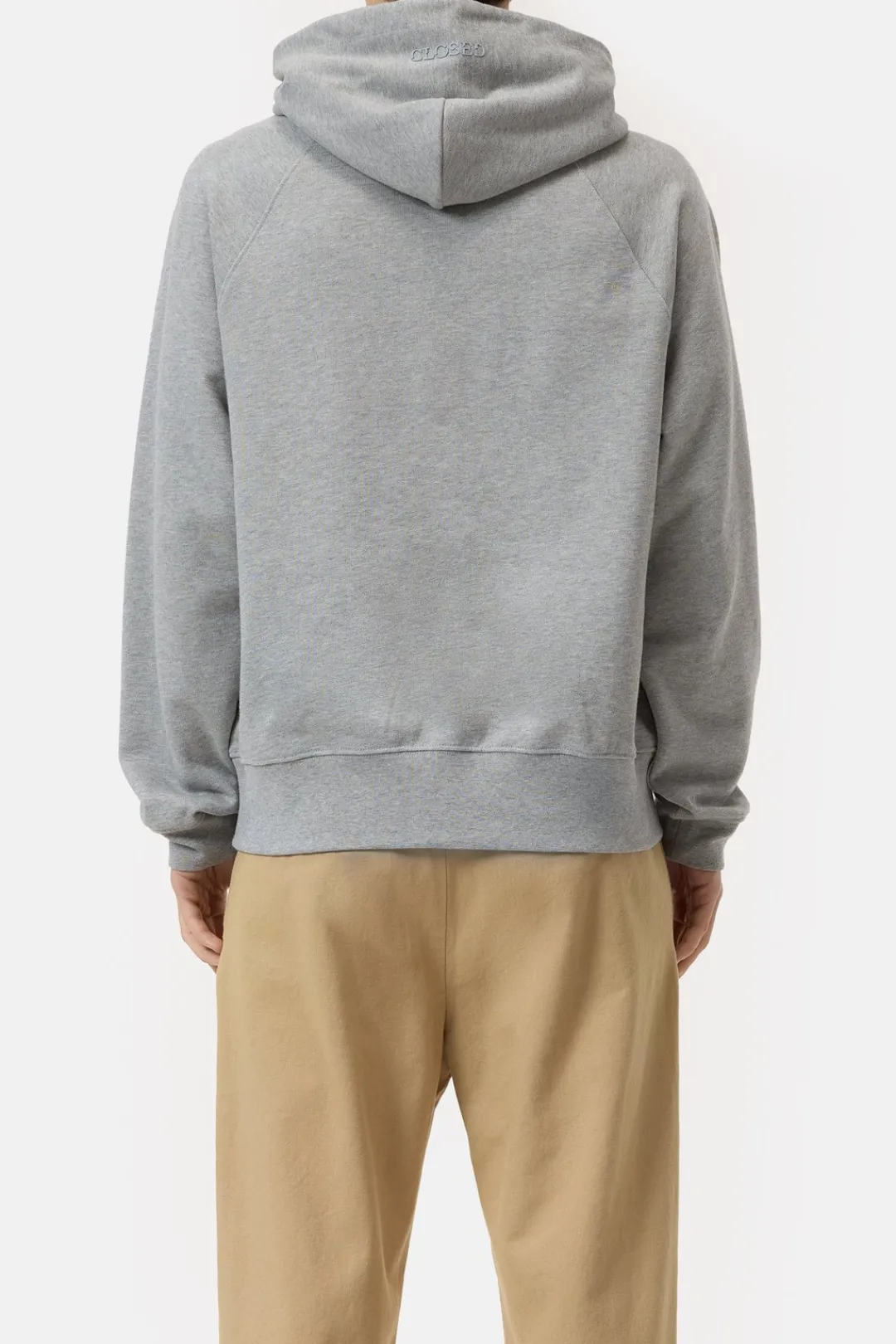 Closed Hoodie made from pure organic cotton Light grey melange