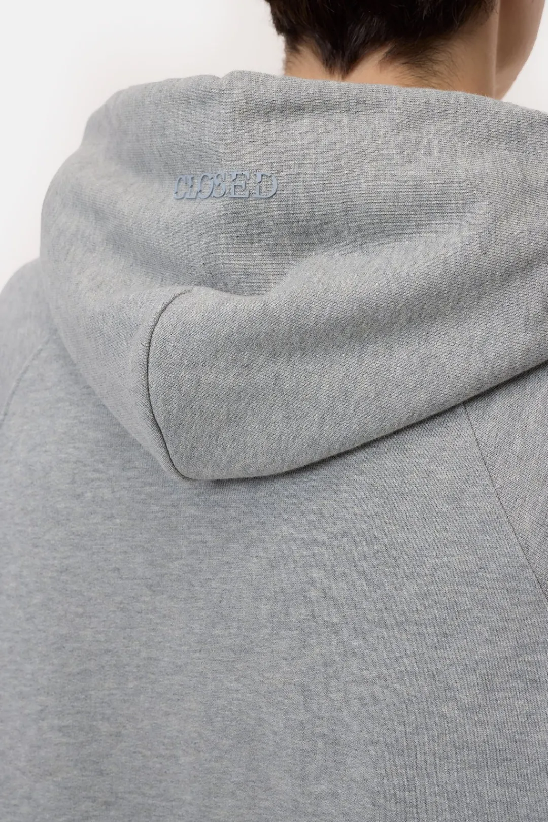 Closed Hoodie made from pure organic cotton Light grey melange