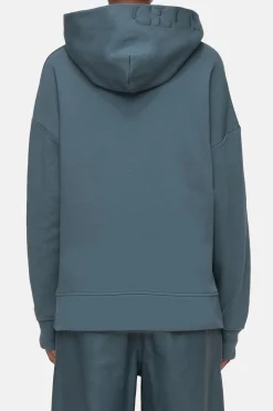 Closed Hoodie with logo Pini green Clearance