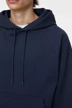 Closed Hoodie with logo Dark night