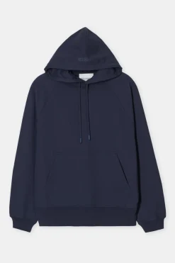Closed Hoodie with logo Dark night