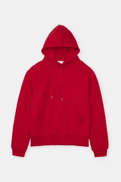 Closed Hoodie with logo Chili pepper red Online