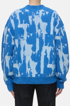 Closed Jacquard jumper Lake blue Hot