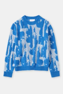 Closed Jacquard jumper Lake blue Hot