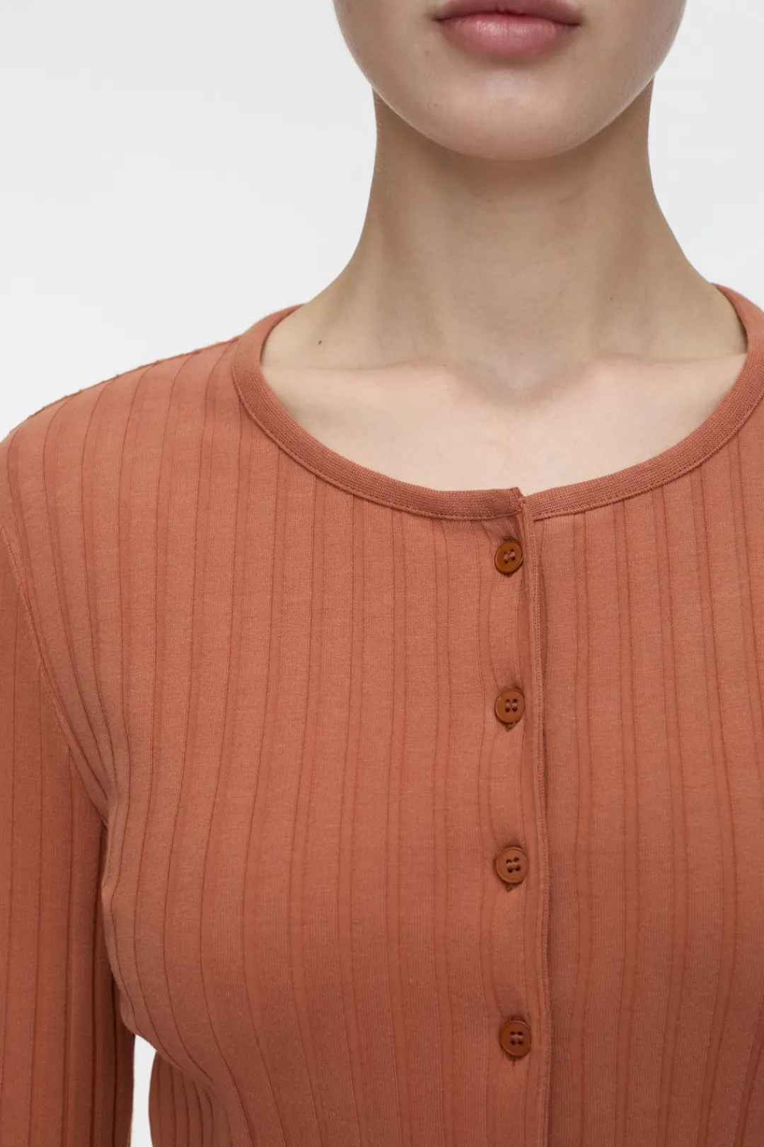 Closed Jersey cardigan Ferro brown Hot