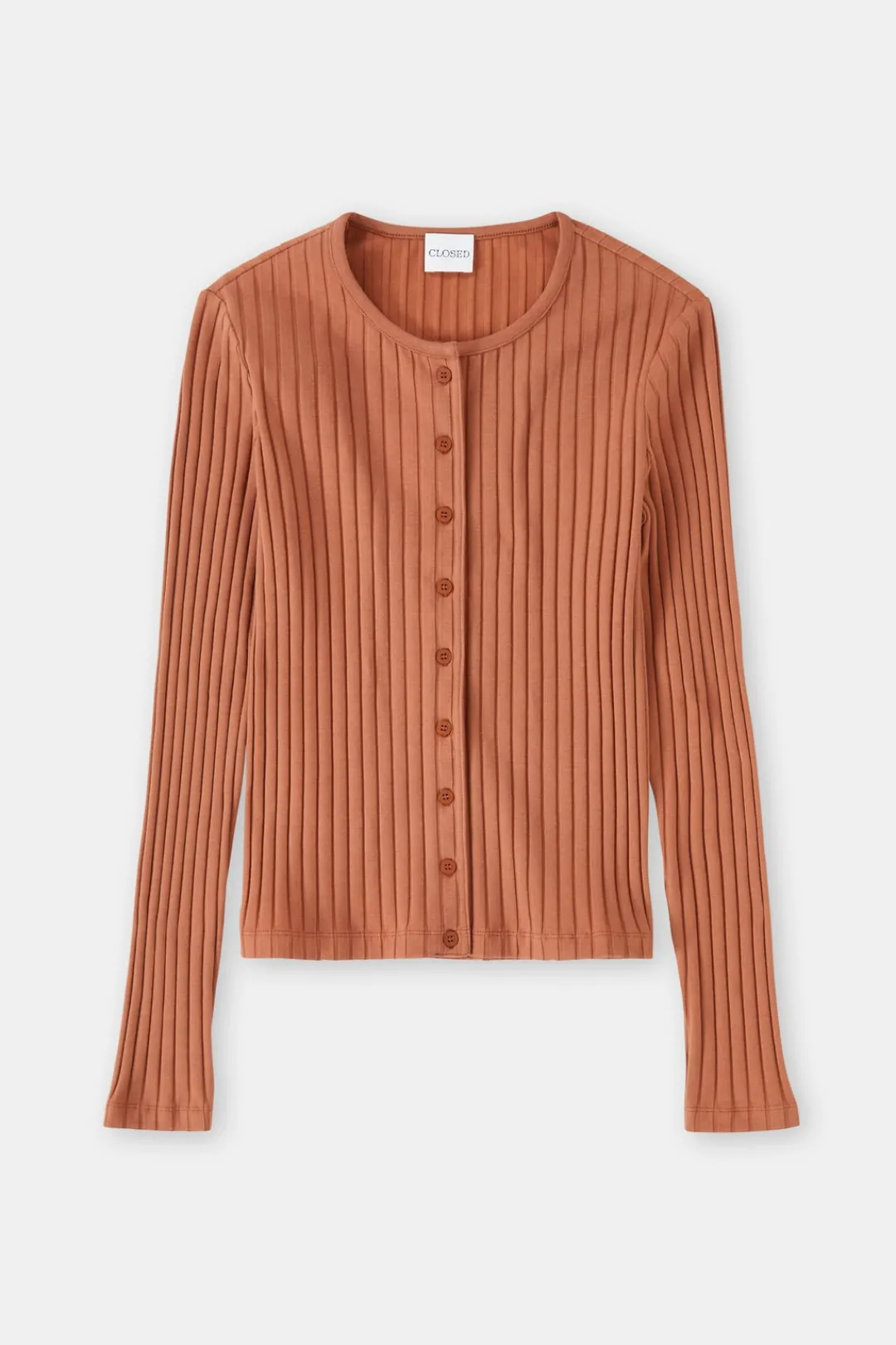 Closed Jersey cardigan Ferro brown Hot