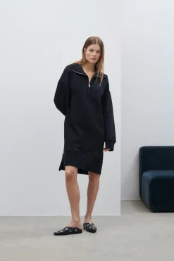 Closed Jersey Dress in Organic Cotton Black Discount