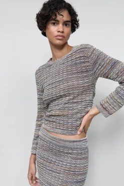 Closed Jumper in 3D knit Heritage grey Online