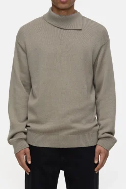 Closed Jumper with collar Natural linen Online