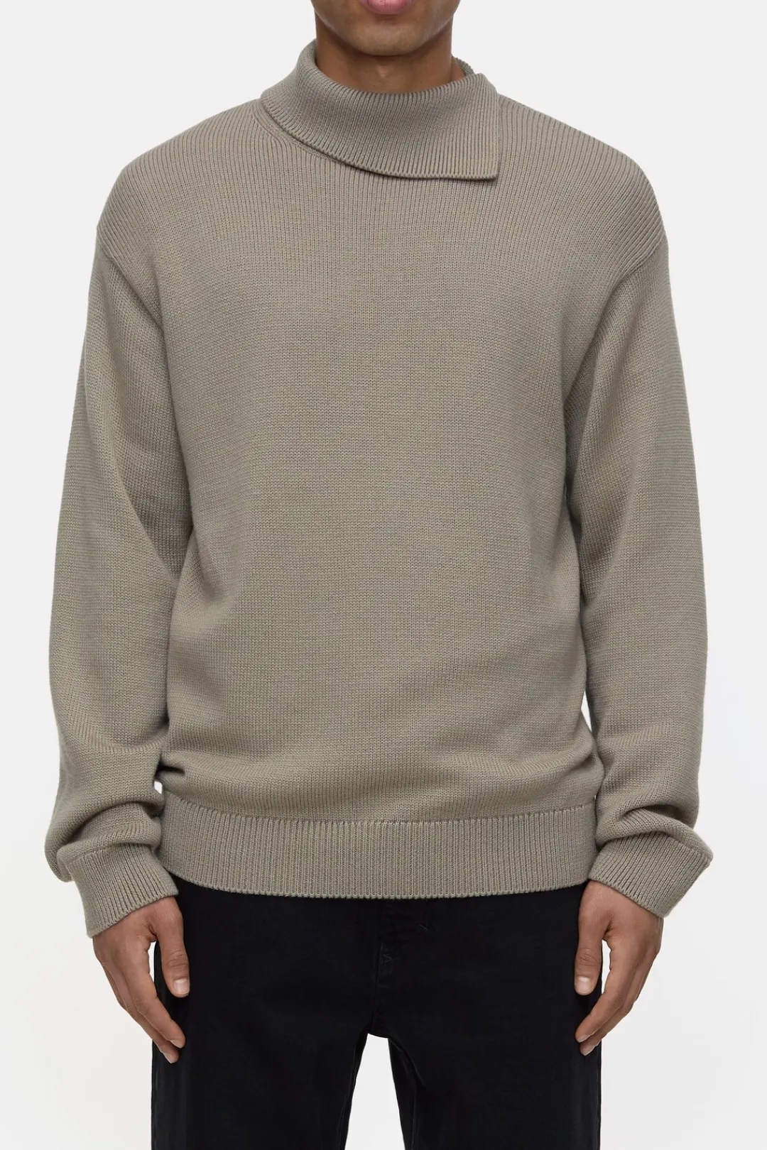 Closed Jumper with collar Natural linen Online