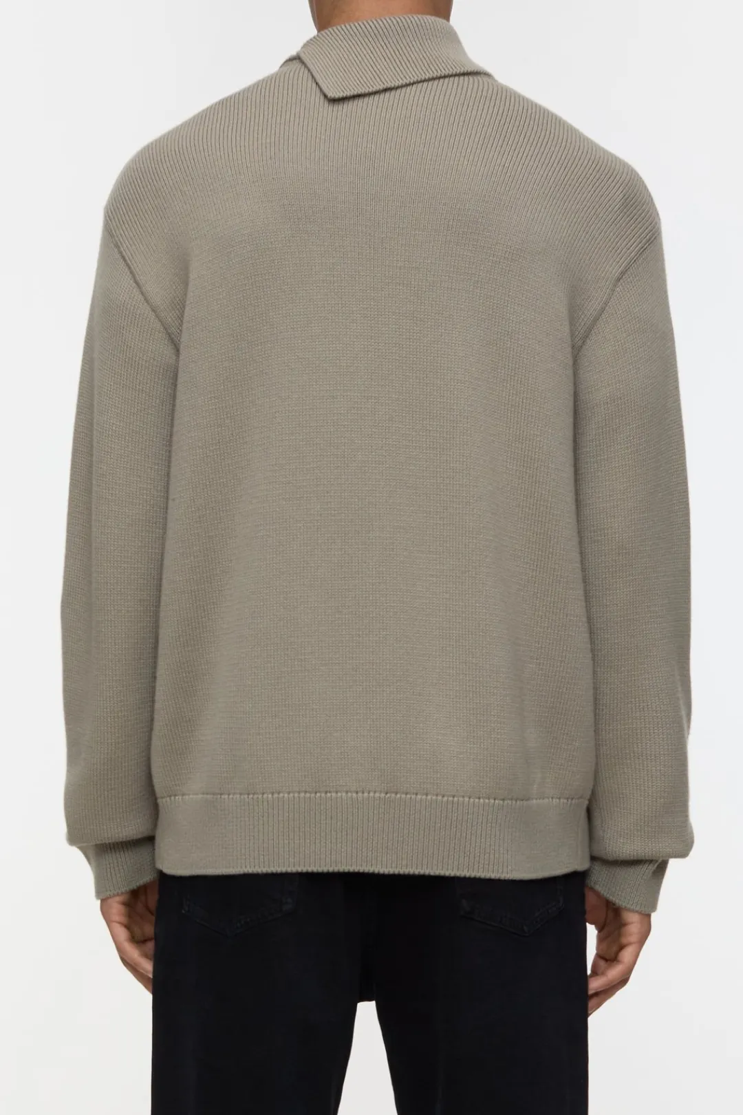 Closed Jumper with collar Natural linen Online