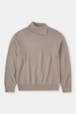 Closed Jumper with collar Natural linen Online