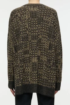 Closed Jumper with pattern Biscotti brown Discount