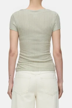 Closed Lace top Pastel olive New