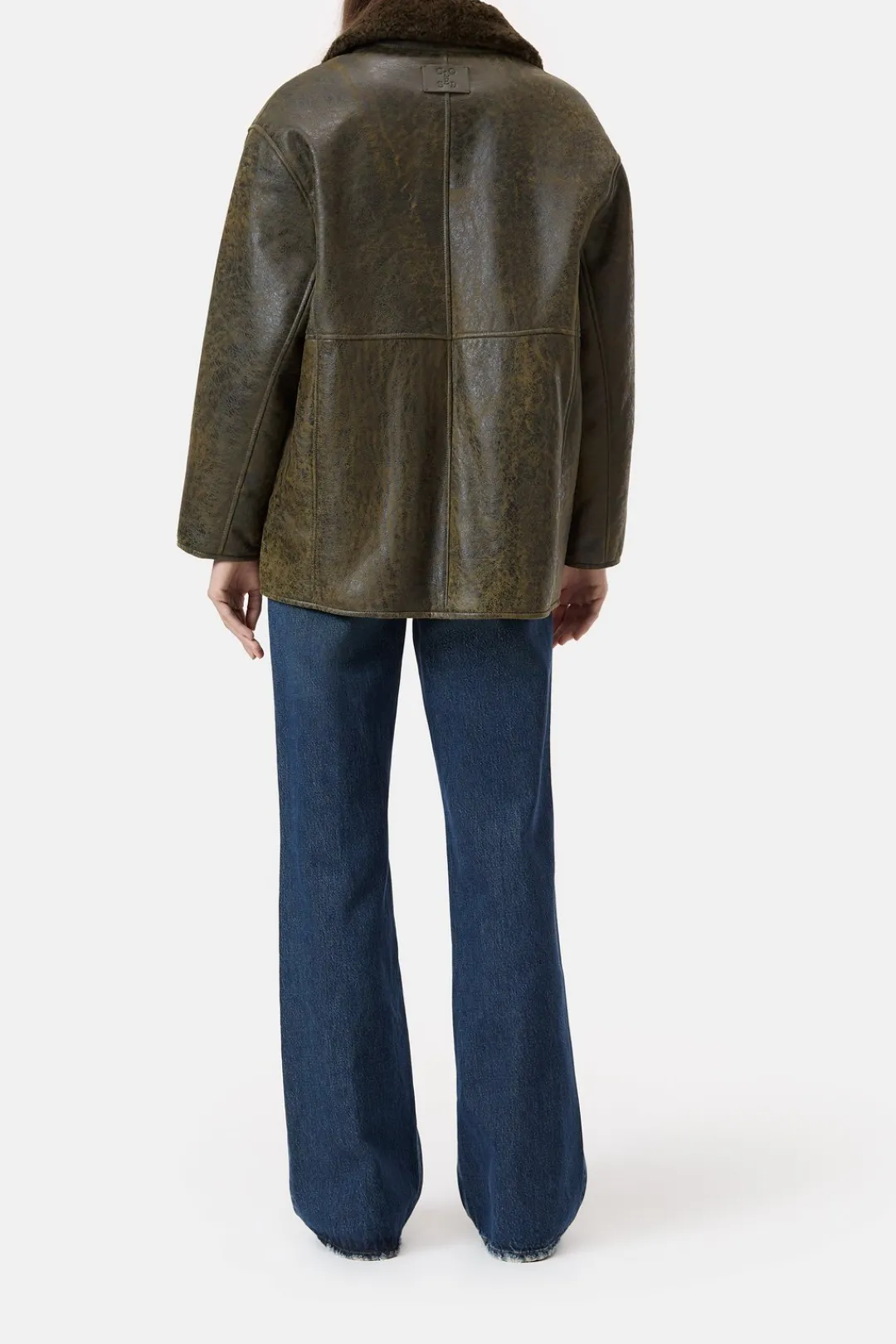 Closed Lambskin coat in a vintage look Ver green Sale