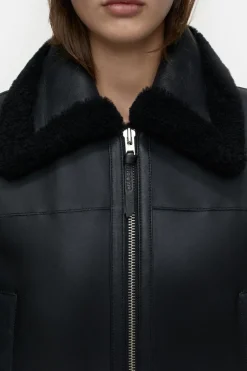 Closed Lambskin jacket Black Discount
