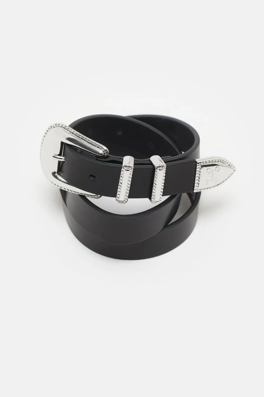Closed Leather Belt Black