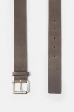 Closed Leather belt Natural linen New