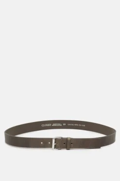 Closed Leather belt Natural linen New