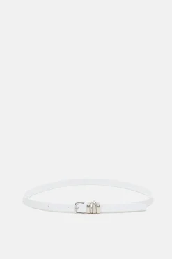 Closed Leather belt White