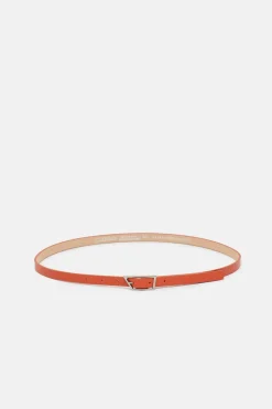 Closed Leather belt Aperol red Best