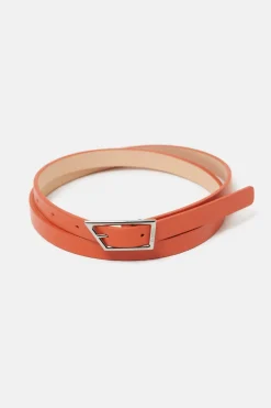 Closed Leather belt Aperol red Best