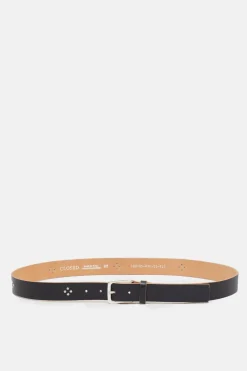 Closed Leather belt Ebony