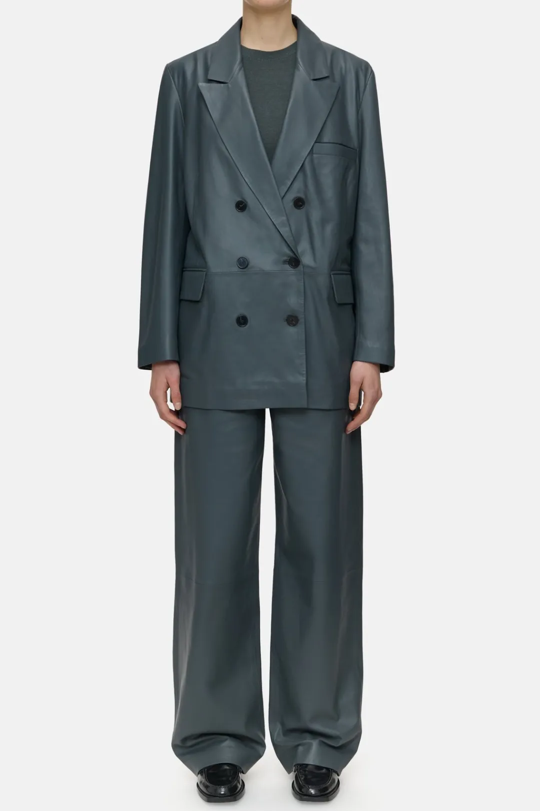 Closed Leather blazer Pini green Best