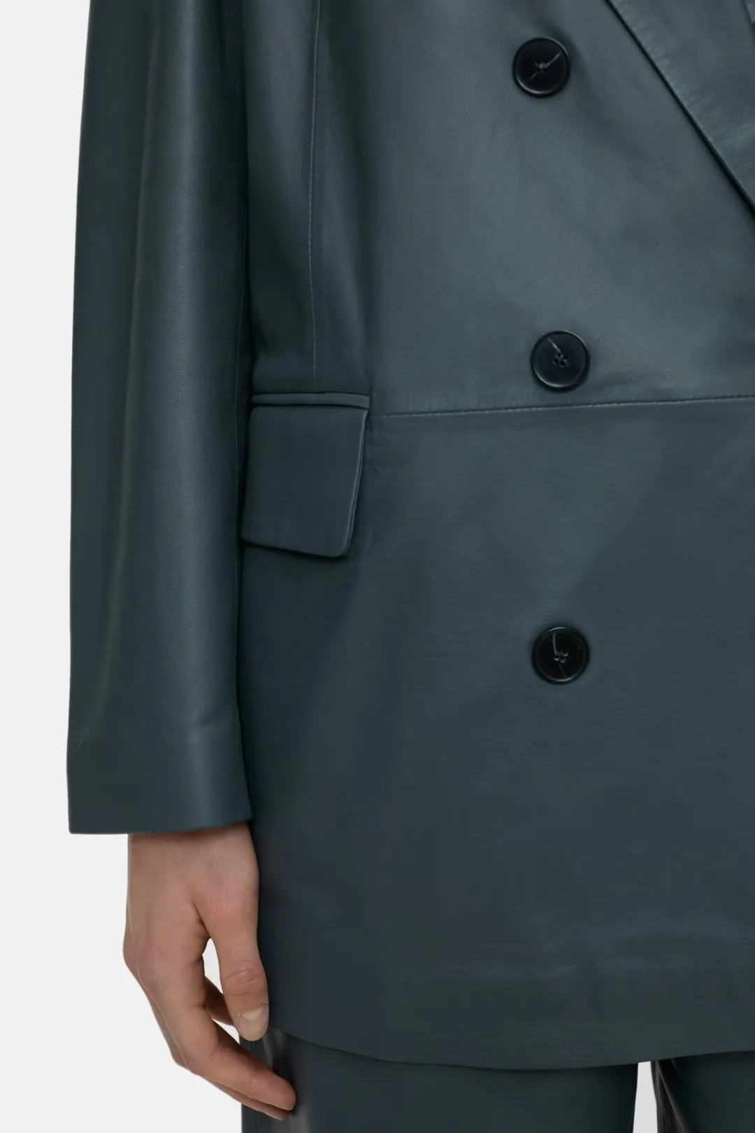 Closed Leather blazer Pini green Best