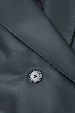 Closed Leather blazer Pini green Best