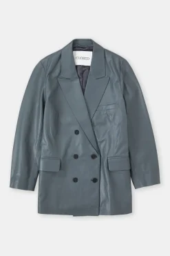 Closed Leather blazer Pini green Best