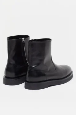 Closed Leather boots Black Clearance